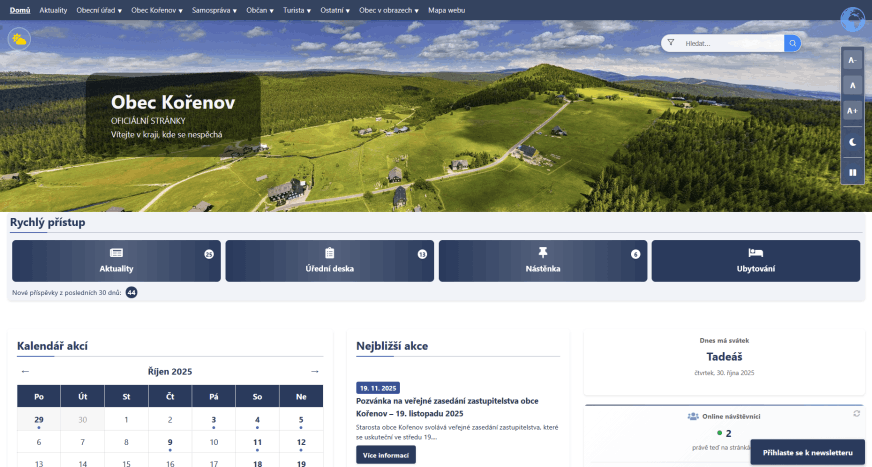 Oficiální stránky obce Kořenov